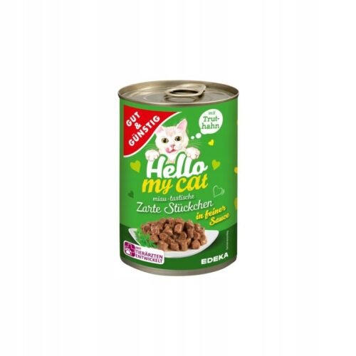 G&G Hello my cat slapjā kaķu barība ar tītaru 415g