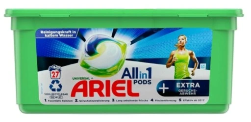 Ariel Universal+ 3in1 veļas kapsulas 27gab