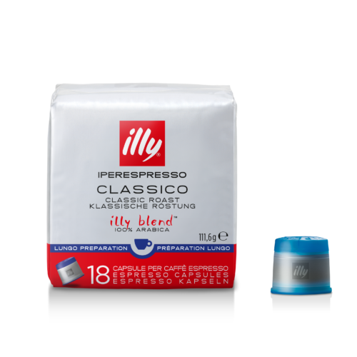 ILLY Iperespresso Lungo vidēji grauzdēta kafija kapsulās 18 gab.