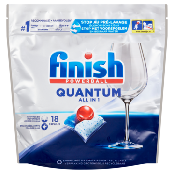 FINISH Powerball Quantum Allin1 trauku mazgāšanas kapsulas 18gab
