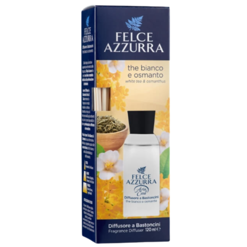 FELCE AZZURRA White Tea & Osmanthus telpu aromāts ar kociņiem 120ml