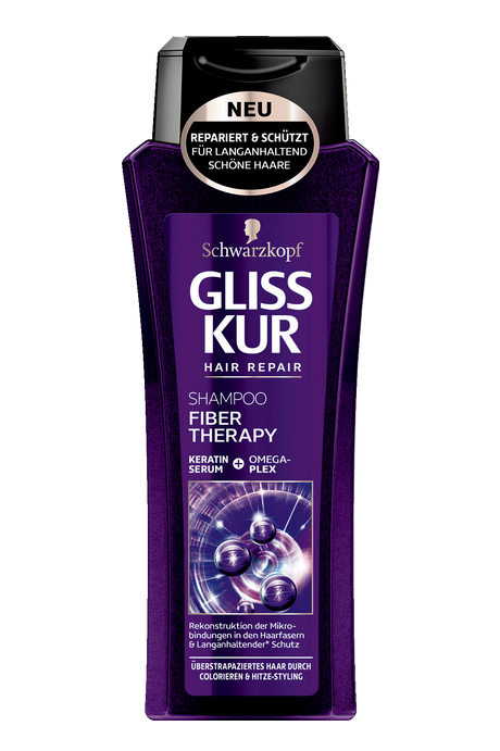 Gliss Kur Fiber Therapy šampūns ar keratīna serumu un omega 250ml