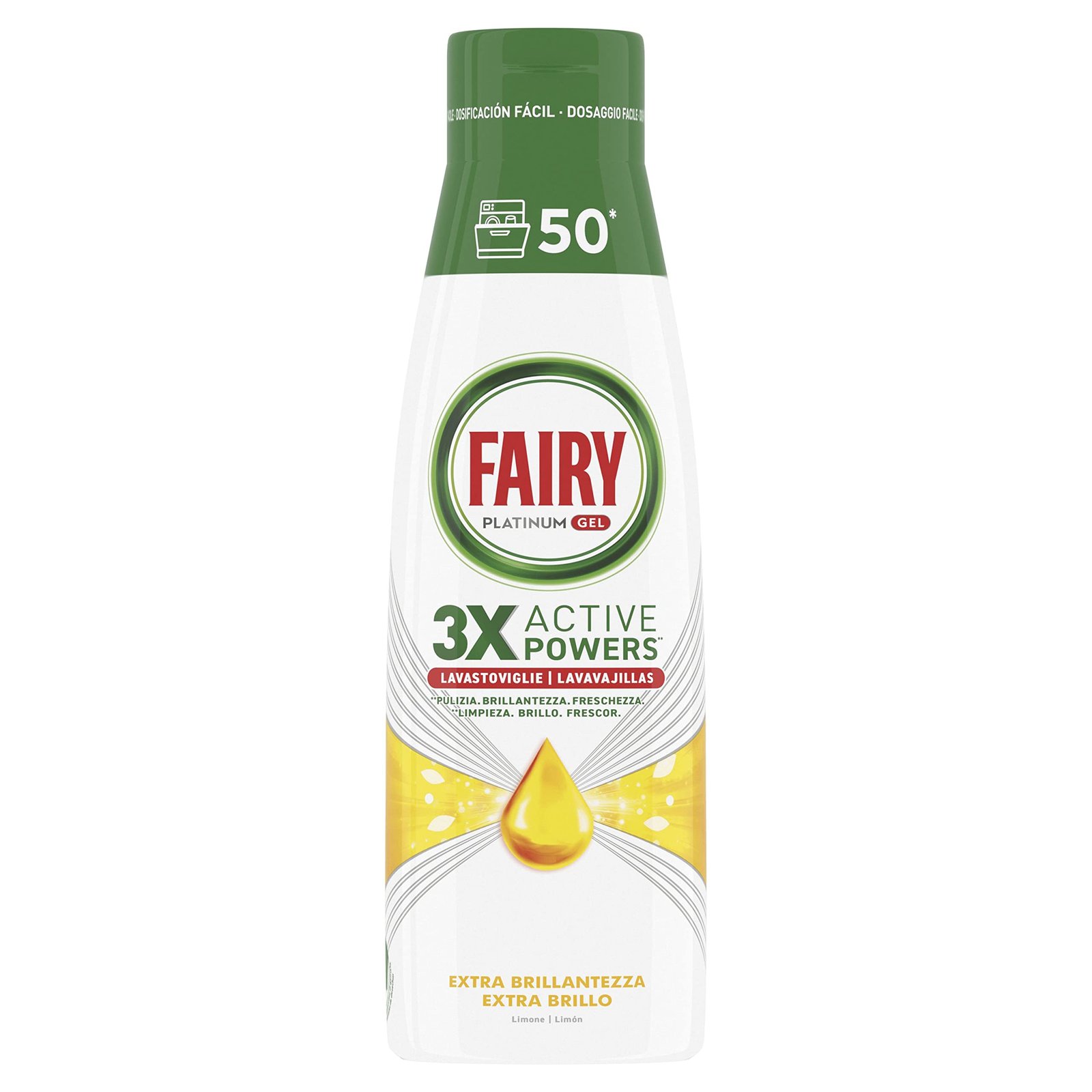 FAIRY trauku mazgāšanas gēls trauku mašīnām ar citrona aromātu (50x) 1L