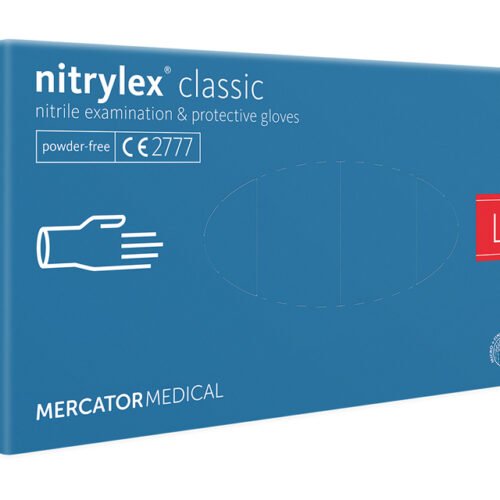 Mercator nitrylex® nitrila cimdi bez pūdera, zili, L izmērs 100gab