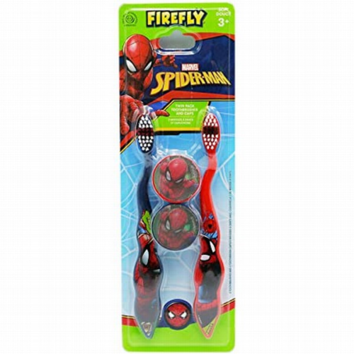 Firefly Spiderman komplekts - zobu birstes ar vāciņiem 2gab
