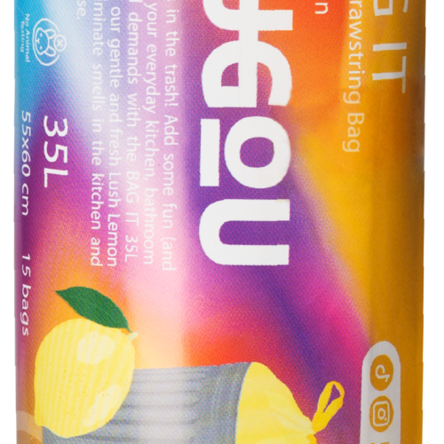 YUGOU atkritumu maisi ar rokturiem un citronu aromātu 35L, 15gab