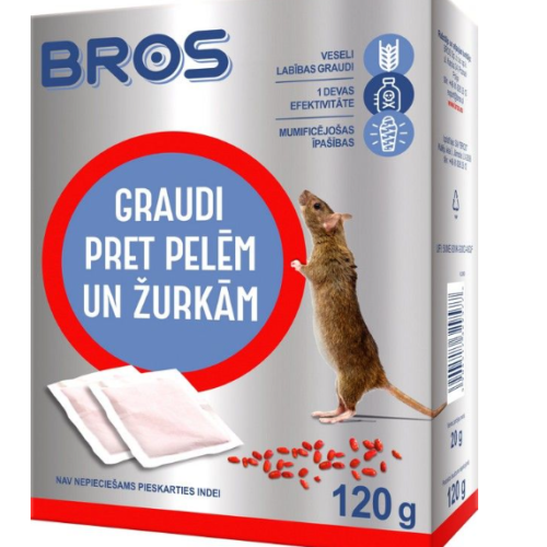 BROS graudi pret pelēm un žurkām 120g