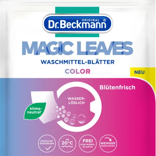 Dr. Beckmann Magic Leaves veļas mazgāšanas līdzekļa lapiņas krāsainai veļai 25gab