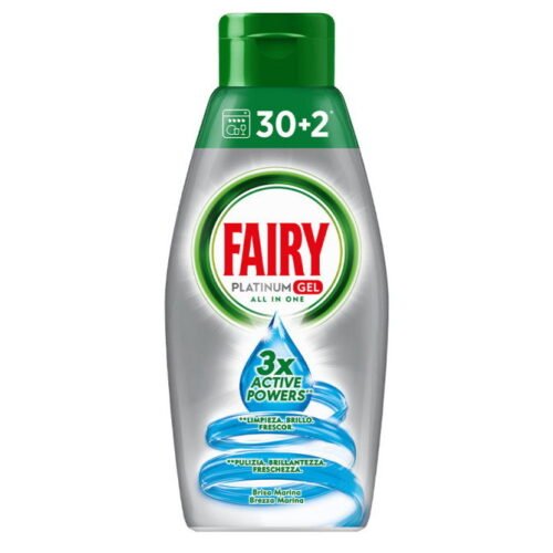 Fairy Platinum trauku mazgāšanas līdzeklis trauku mazgāšanas mašīnām 30+2 650ml