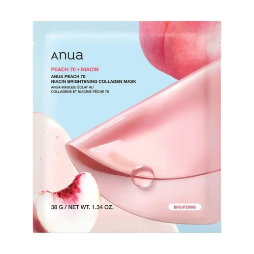 ANUA Peach 70 maska sejas ādai ar persiku ekstraktu un niacinamīdu 38g