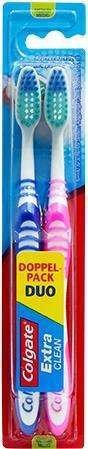 Colgate Extra Clean Medium zobu birstes x2  (vidēji cieta)
