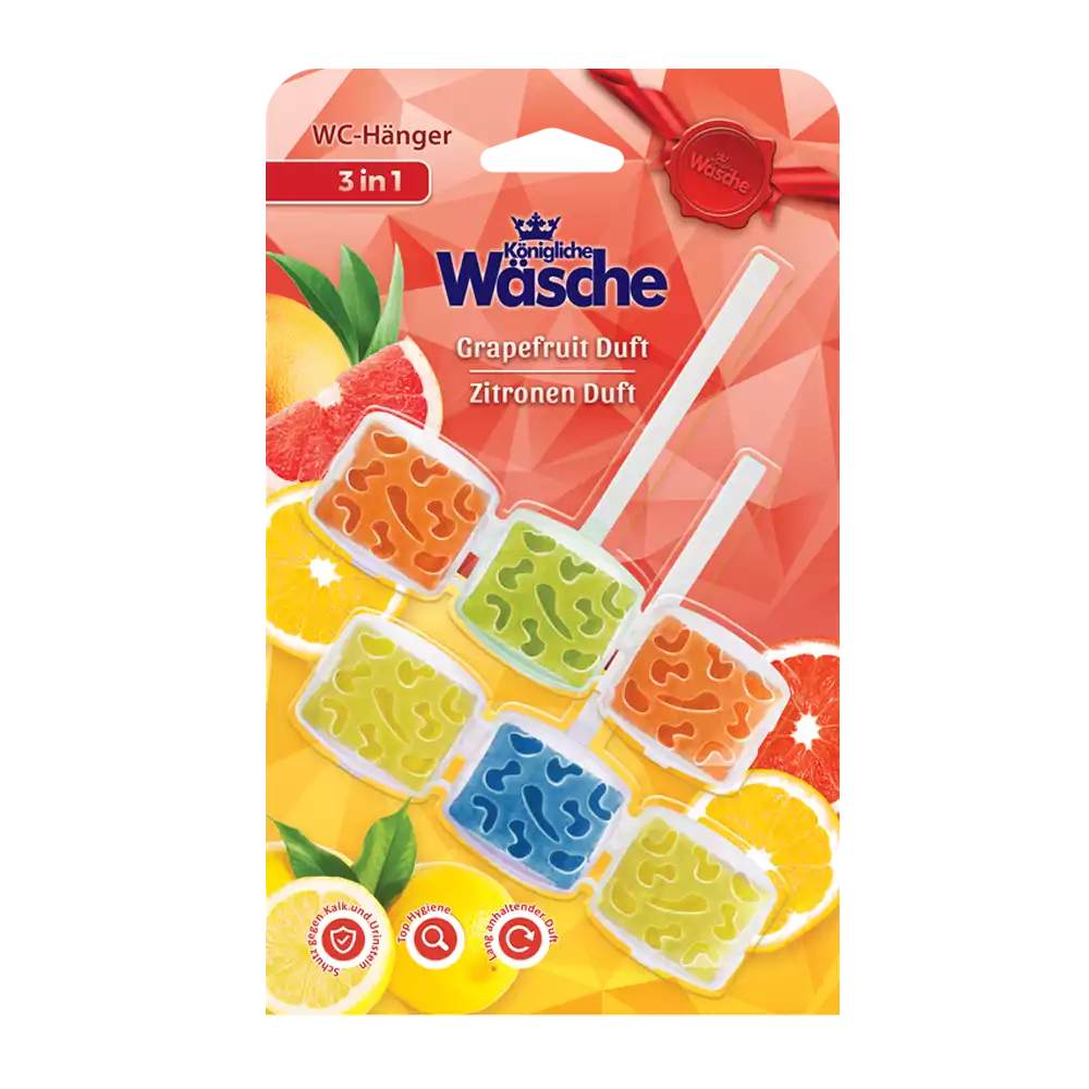 KONIGLICHE WASCHE 3in1 tualetes bloks ar greipfrūtu un citronu aromātu 2x45g