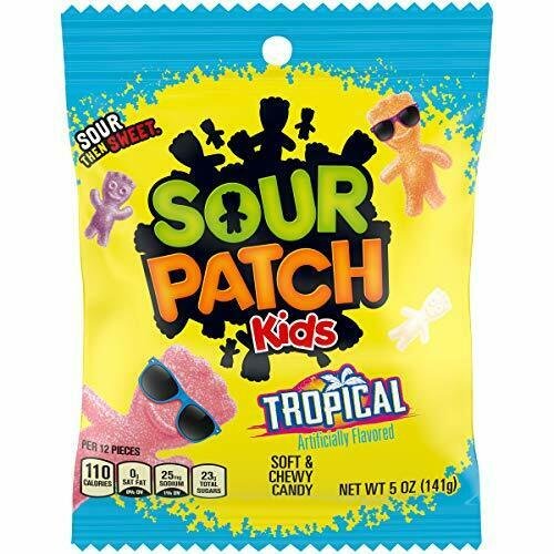 Želejas konfektes SOUR PATCH KIDS (TROPICAL), 142g