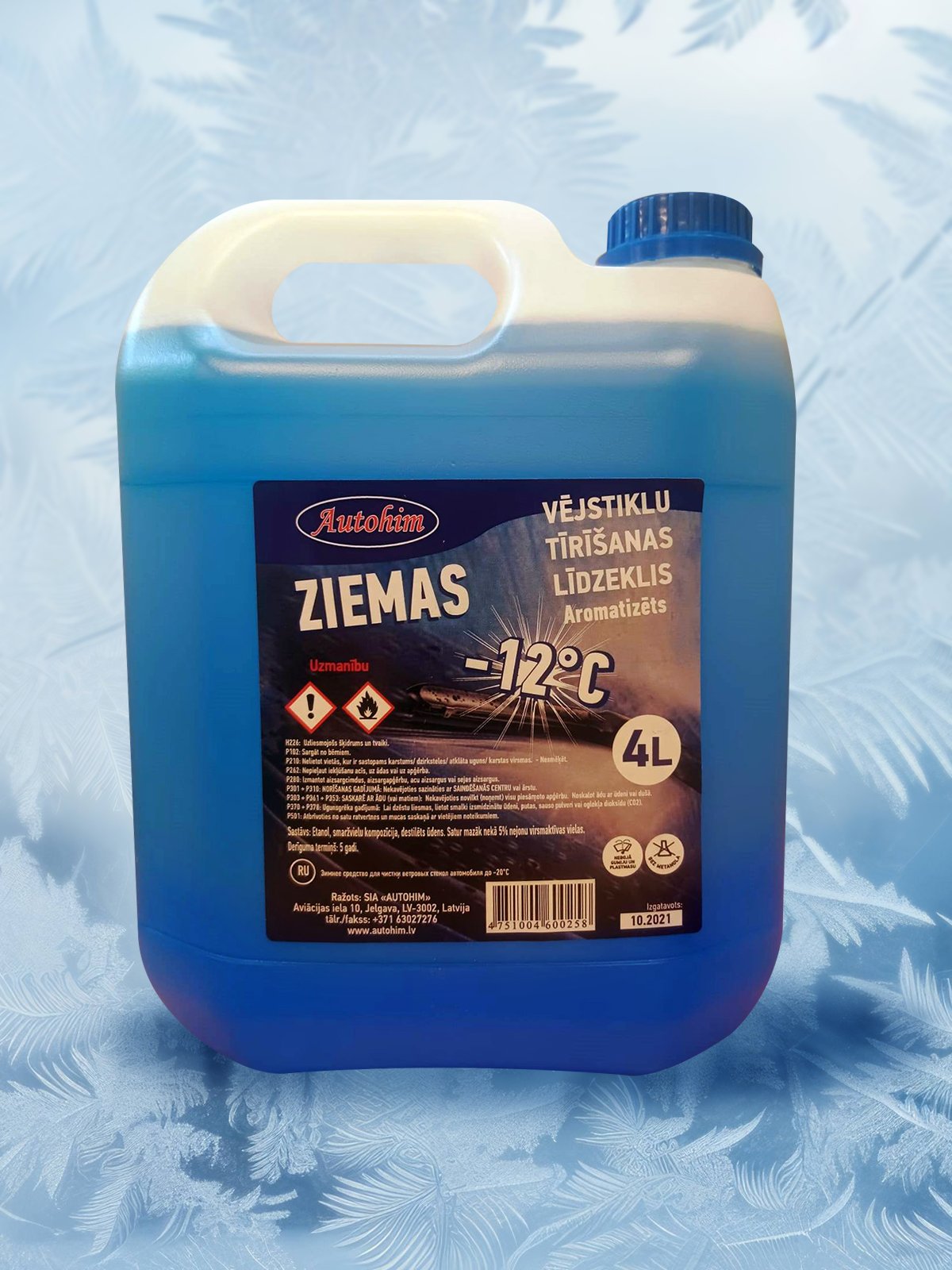Autohim ziemas vējstiklu tīrīšanas līdzeklis -12°C 4L
