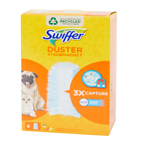 Swiffer putekļu savākšanas slotiņu rezerves ar citrusu smaržu 8gab