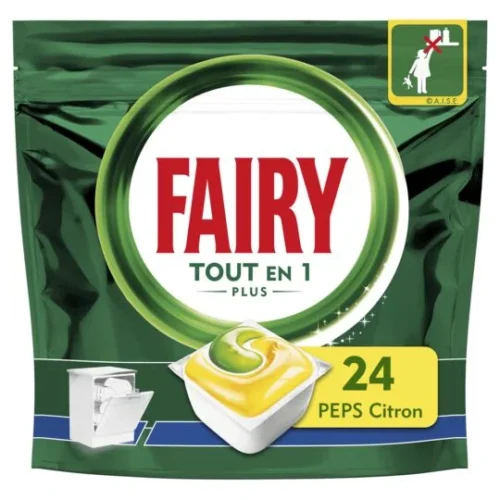 Fairy All in One kapsulas ar citronu aromātu trauku mazgāšanas masīnai 24x