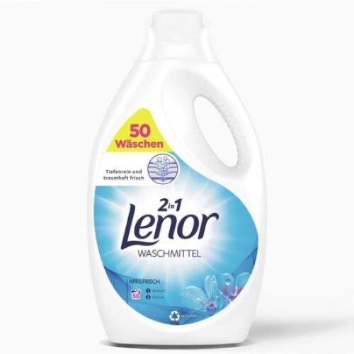 Lenor 2in1 šķidrais veļas mazgāšanas līdzeklis ar pavasara svaiguma aromātu, krāsainai un baltai veļai 2.75L, 50x