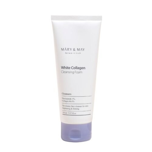 MARY&MAY White Collagen attīrošas putas sejas ādai ar kolagēnu 150ml