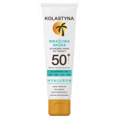KOLASTYNA Sun krēms jutīgai sejas ādai ar hialuronskābi SPF50+ 50ml