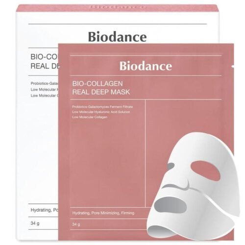 BIODANCE Bio-Collagen intensīvi mitrinoša maska sejas ādai 34g 4gab