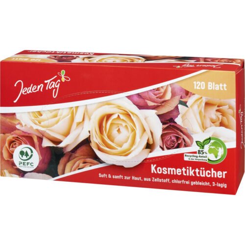 JEDEN TAG 3 slāņu kosmētiskās salvetes 120gab