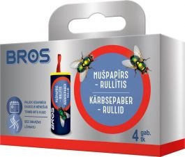 BROS mušpapīrs rullīšos 4gab
