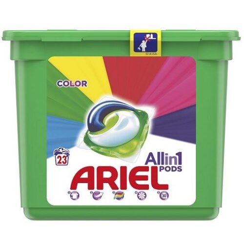 Ariel 3in1 veļas mazgāšanas kapsulas krāsainai veļai 23x