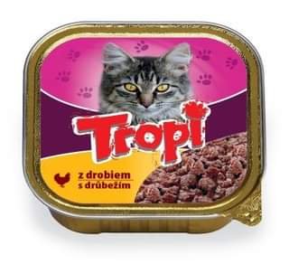 Tropi pastēte ar mājputnu gaļu kaķiem 100g