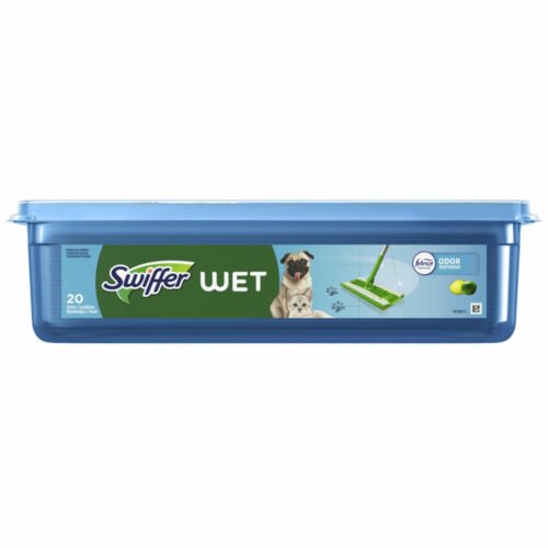 Swiffer Wet mitrās grīdas slotu rezerves ar citronu aromātu 20gab