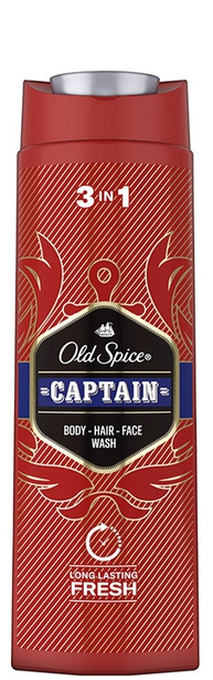 OLD SPICE 3in1 Captain šampūns un dušas želeja 400ml