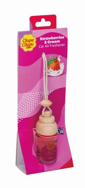 Chupa Chups Strawberries & Cream gaisa atsvaidzinātājs ar zemeņu aromātu 7ml