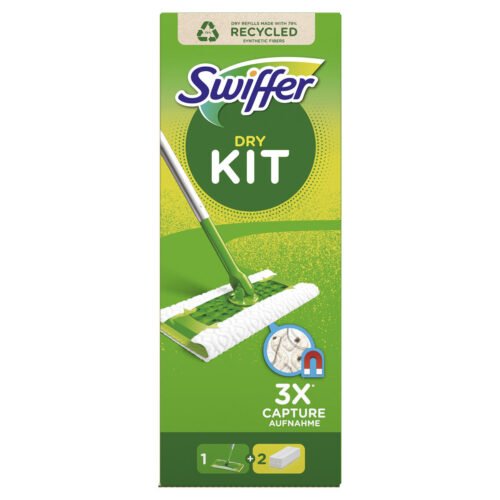 Swiffer grīdas slotas komplekts - slota, 2gab sausās lupatiņas - rezerves