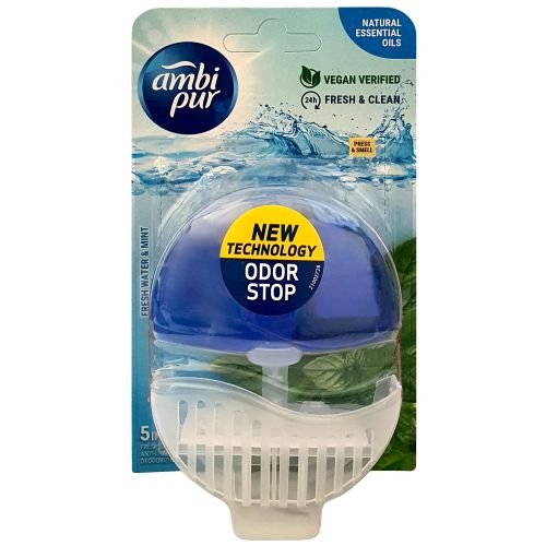 Ambi Pur Fresh Water Mint tualetes poda skalošanas bloks 55ml