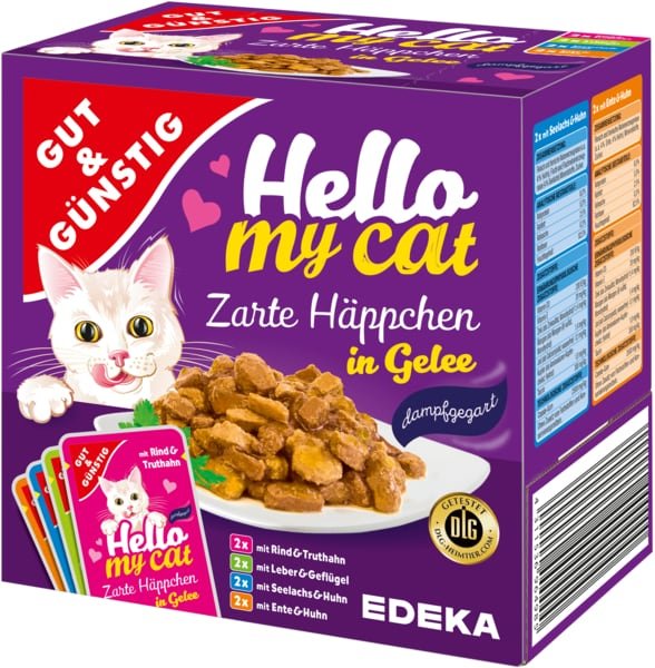 G&G Hello My Cat kaķu barība 8gab. asorti 800g