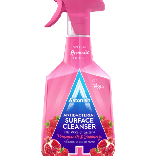Astonish antibakteriāls tīrīšanas līdzeklis ar granātābolu un aveņu aromātu 750ml