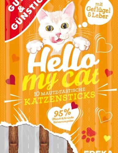G&G Hello My Cat gardumi kaķiem ar putnu gaļu un aknām x10 50g