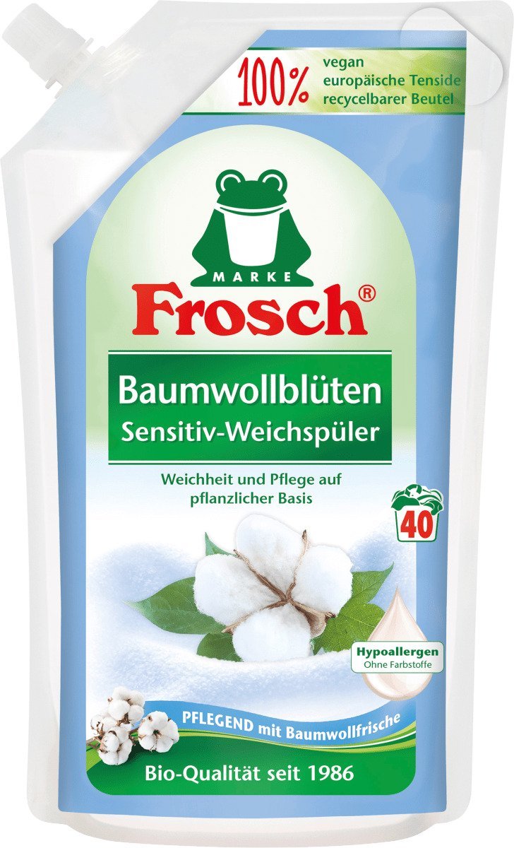 Frosch Baumwollbluten Sensitiv veļas mīkstinātājs x40 1L