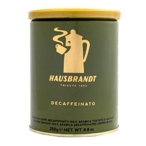 Malta kafija Hausbrandt Decaffeinato tins metāla bundžā 250gr
