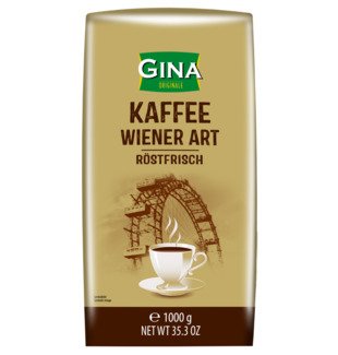 Gina Originale klasiskās Vīnes tradīcijās grauzdētas Vīnes kafijas pupiņas 1kg