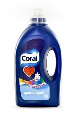 Coral Optimal Color šķidrais veļas mazgāšanas līdzeklis krāsainai veļai 1.25L