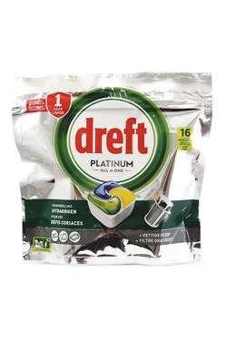 Dreft Platinum trauku mazgāšanas kapsulas ar citronu aromātu 16gab