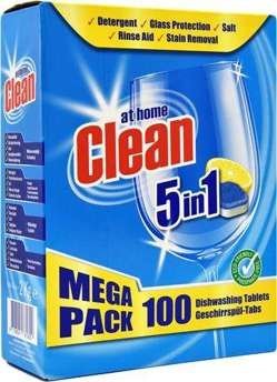 At Home 5in1 kapsulas trauku mazgājamai mašīnai ar citronu aromātu x100