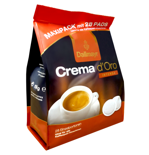 Dallmayr Crema d'Oro Intensa Pads kafijas spilventiņi x28 196g