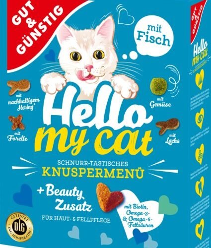 G&G Hello My Cat sausā barība kaķiem ar zivi 1kg