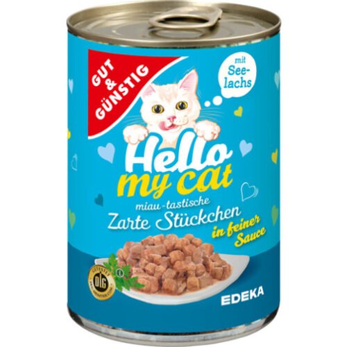 G&G Hello My Cat konservēta barība kaķiem ar mencām 415g