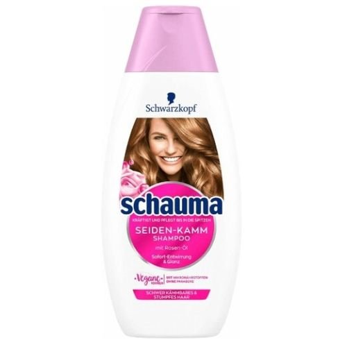 Schauma šampūns zīdainiem matiem ar rožu eļļas ekstraktu 480ml