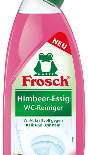 FROSCH Himbeer Essig tualetes poda tīrīšanas līdzeklis ar aveņu aromātu 750ml