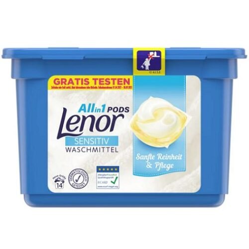Lenor Sensitive veļas mazgāšanas kapsulas 14x