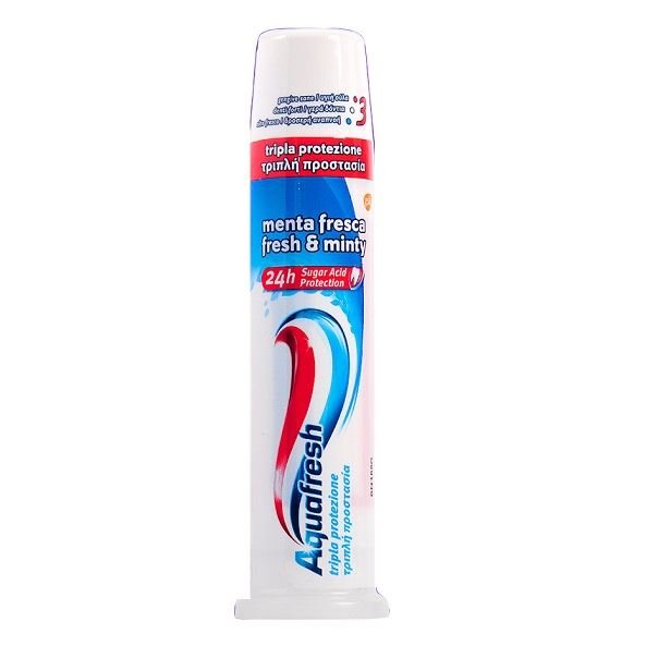 Aquafresh Triple Protection Fresh & Minty zobu pasta ar dozatoru 100ml