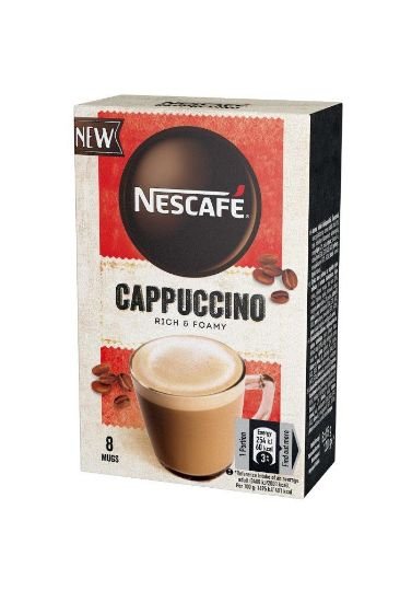 NESCAFE Cappuccino šķīstošās kafijas dzēriens 120g (8)